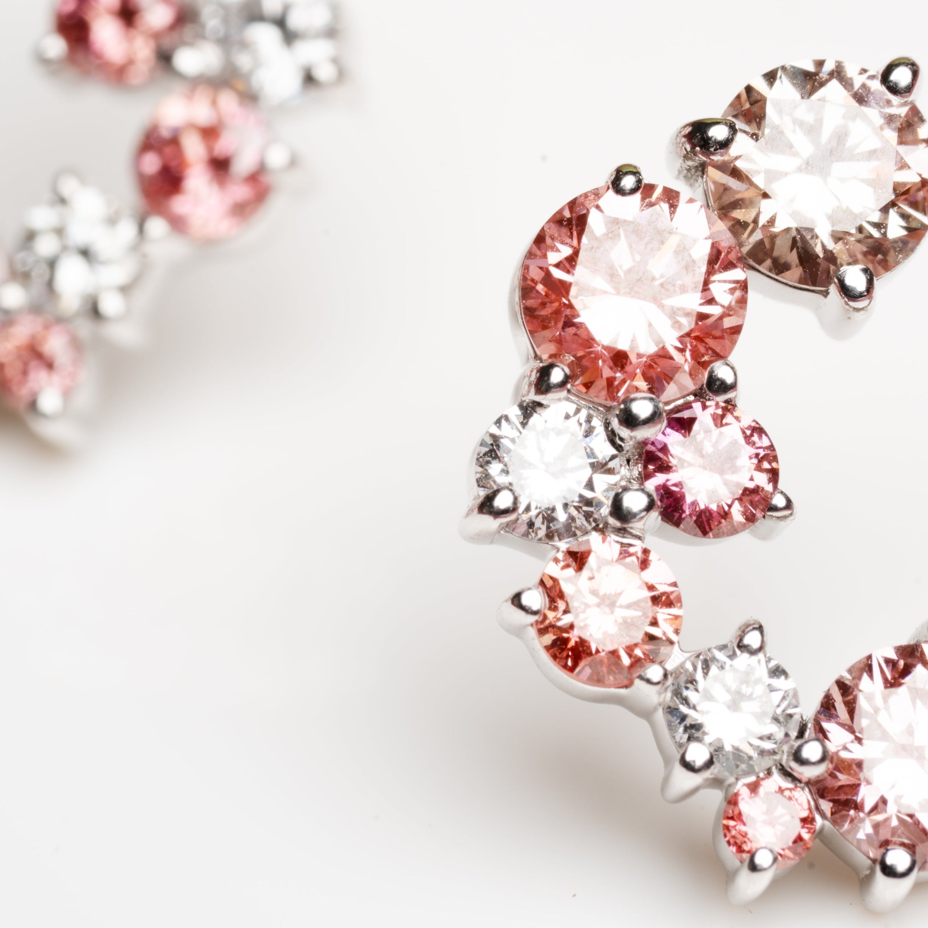 Pink Champagne Sparkle Hoops