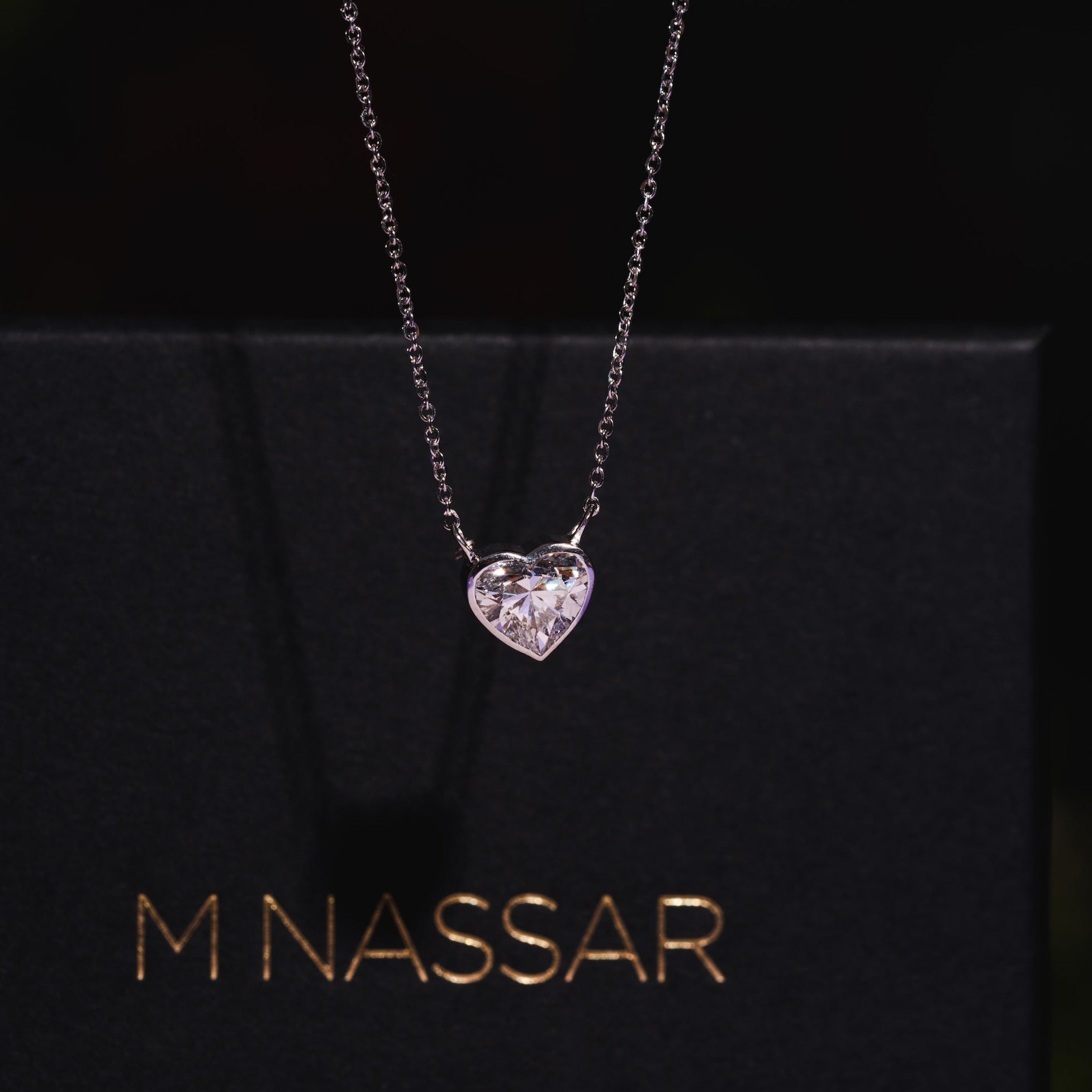 Heart Bezel Necklace