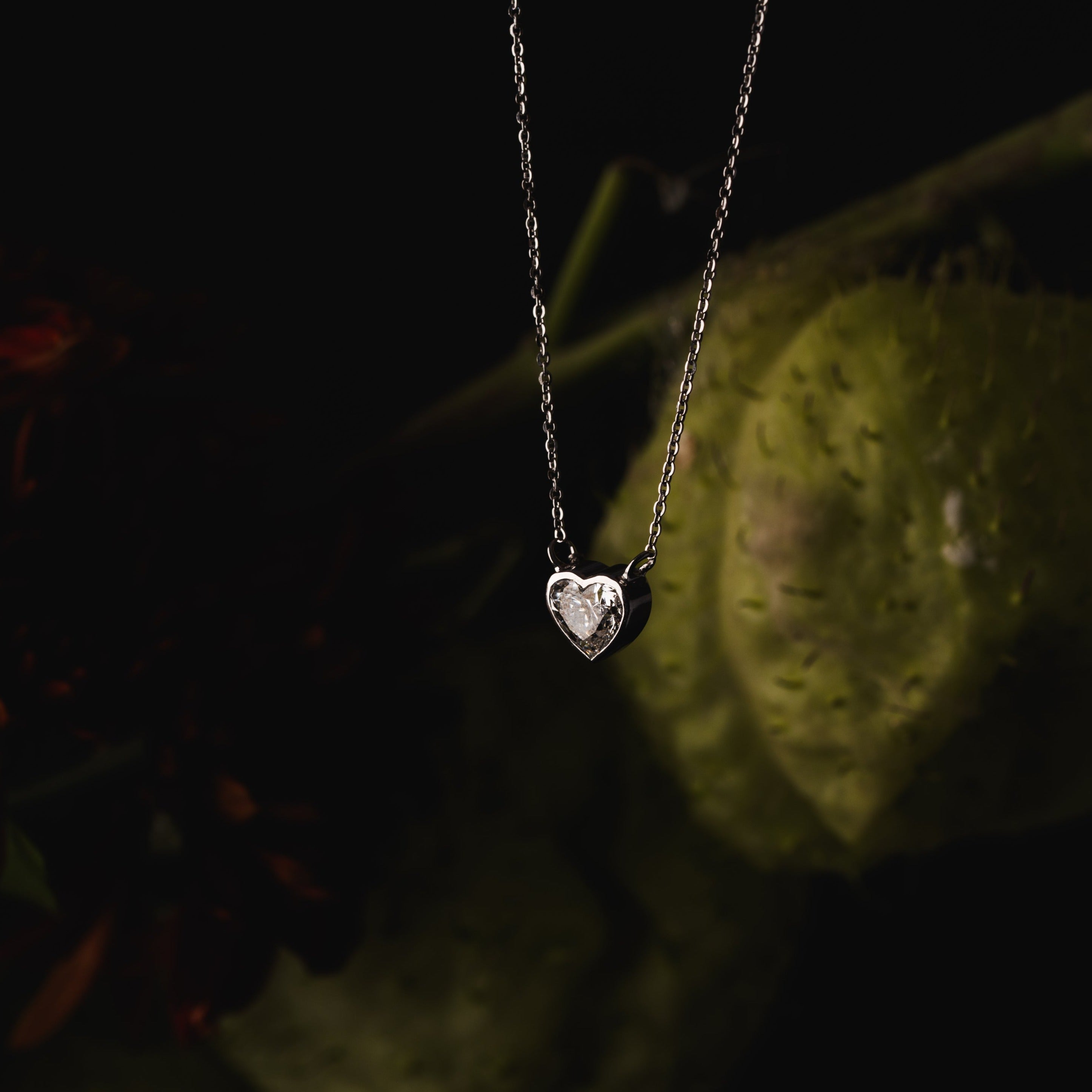 Heart Bezel Necklace