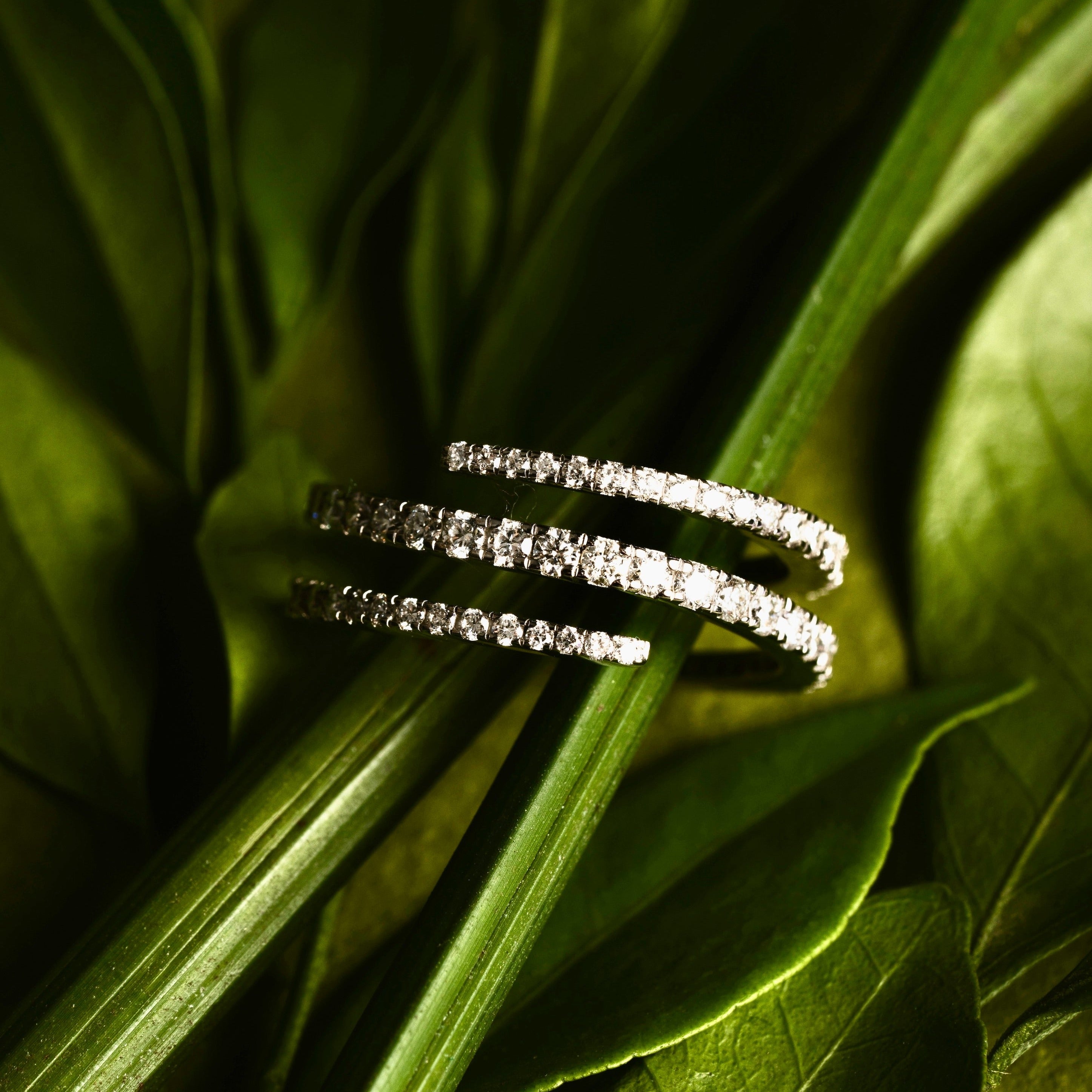 Sparkling Horizon Pavé Ring