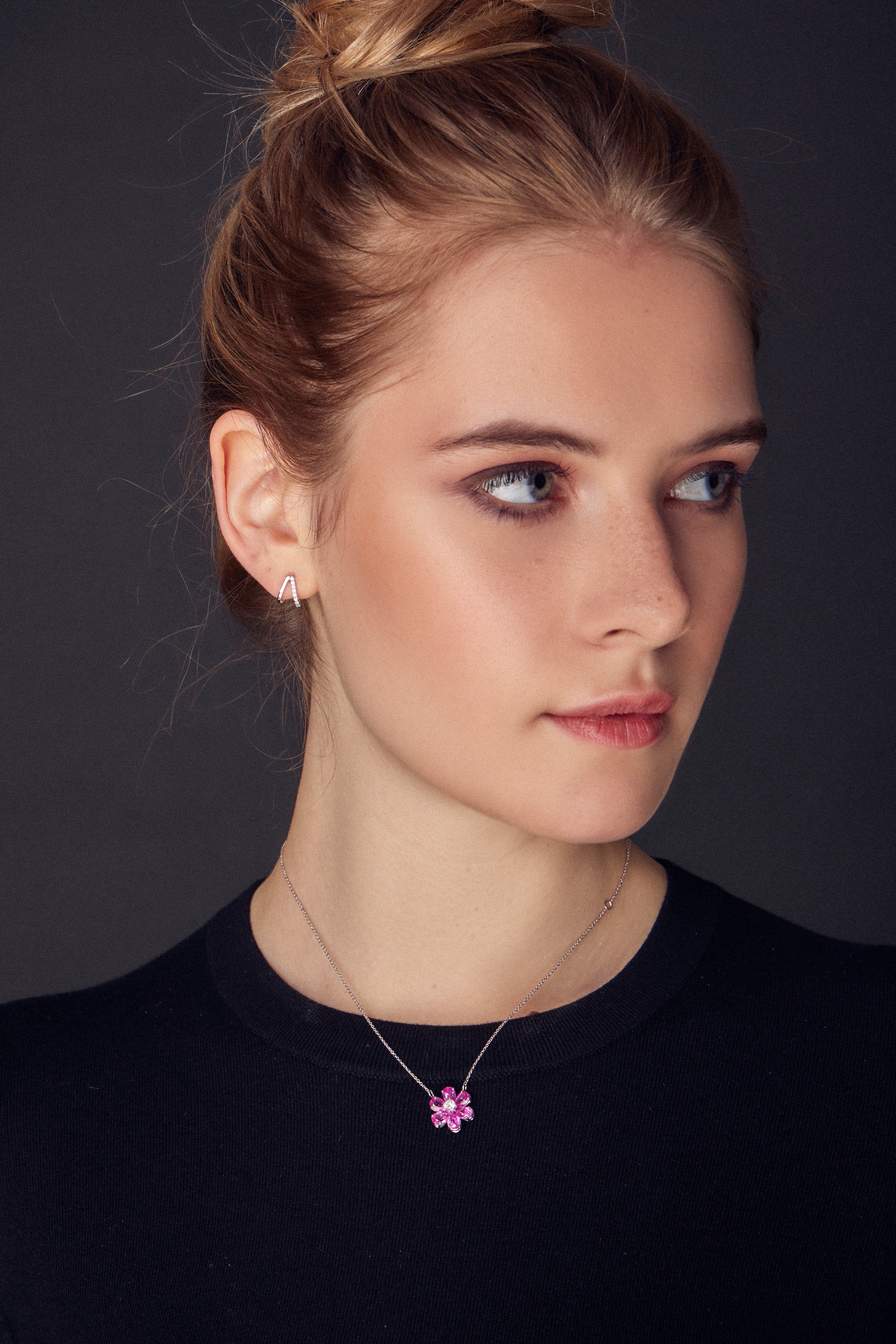 Periwinkle Pink Sapphire Necklace