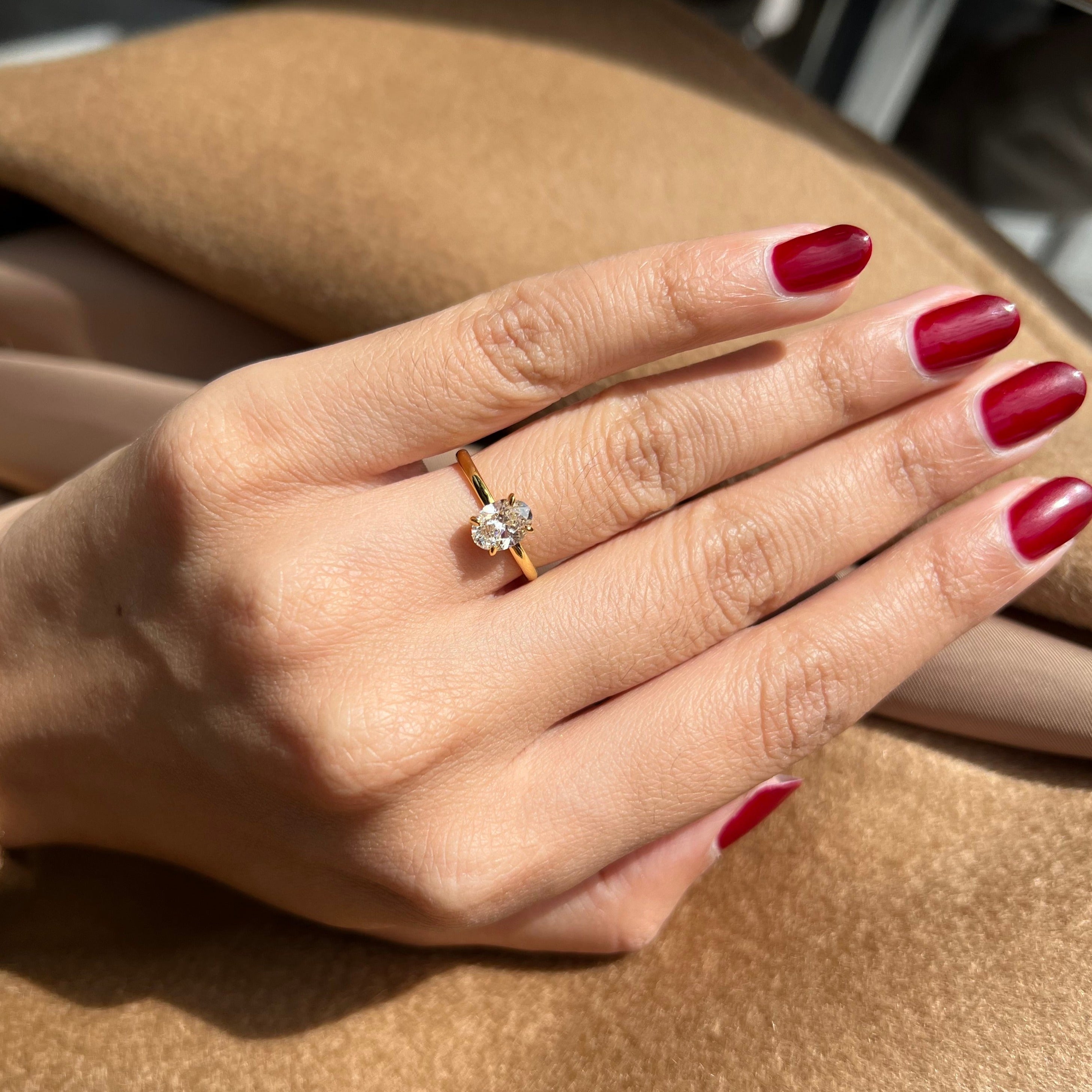Oval Solitaire Engagement Ring 1-carat