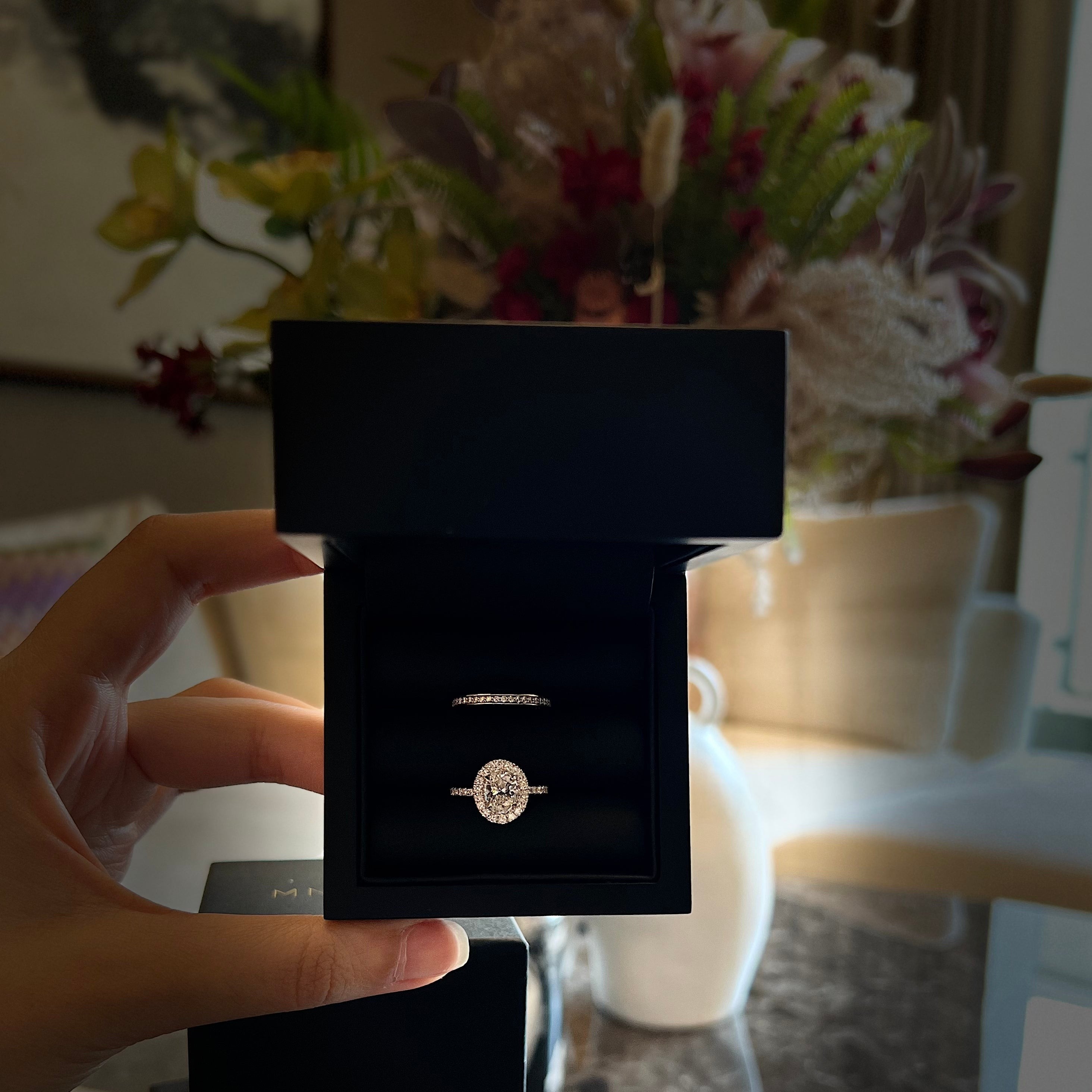 Oval Halo Engagement Ring 1.7ctw