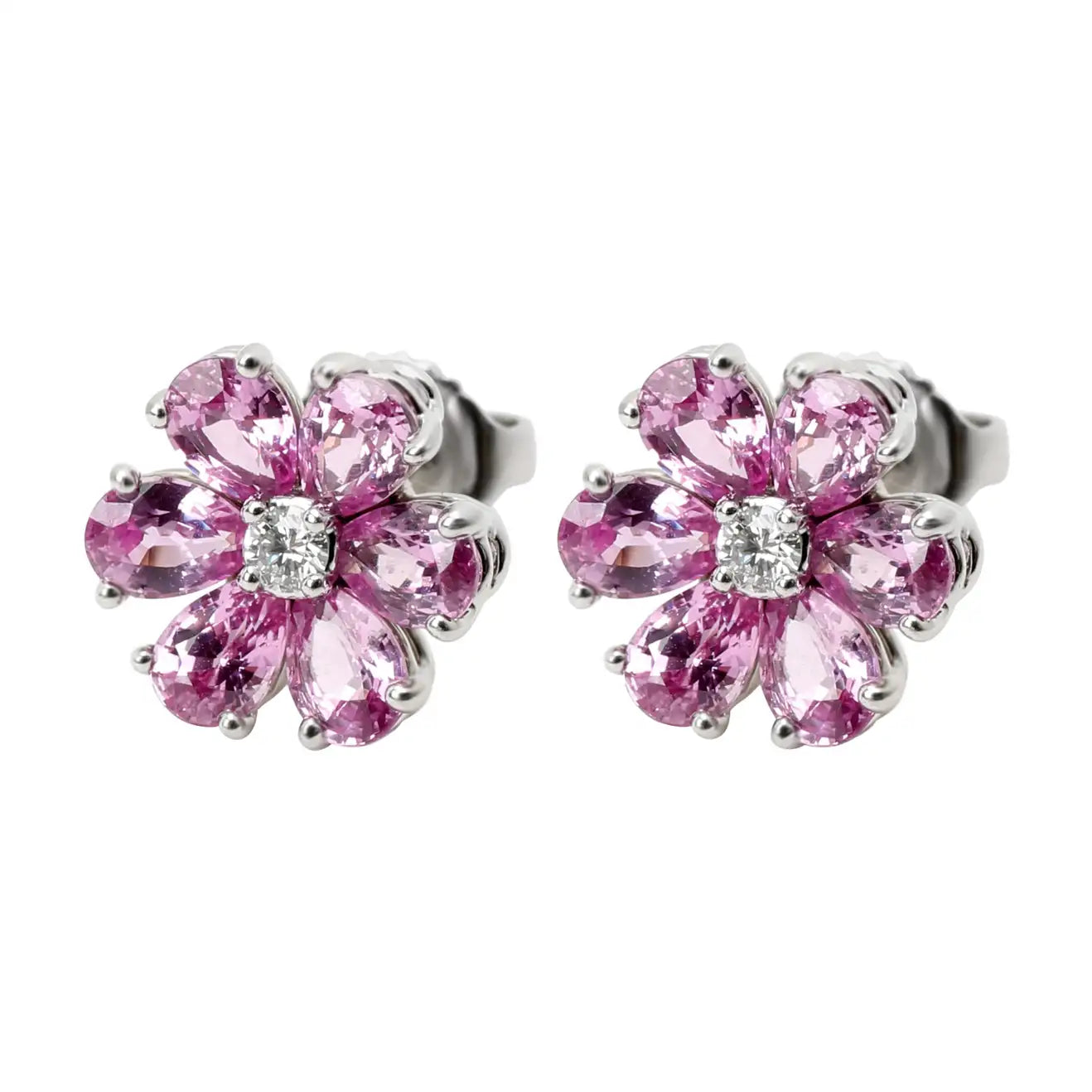 Periwinkle Pink Sapphire Earrings