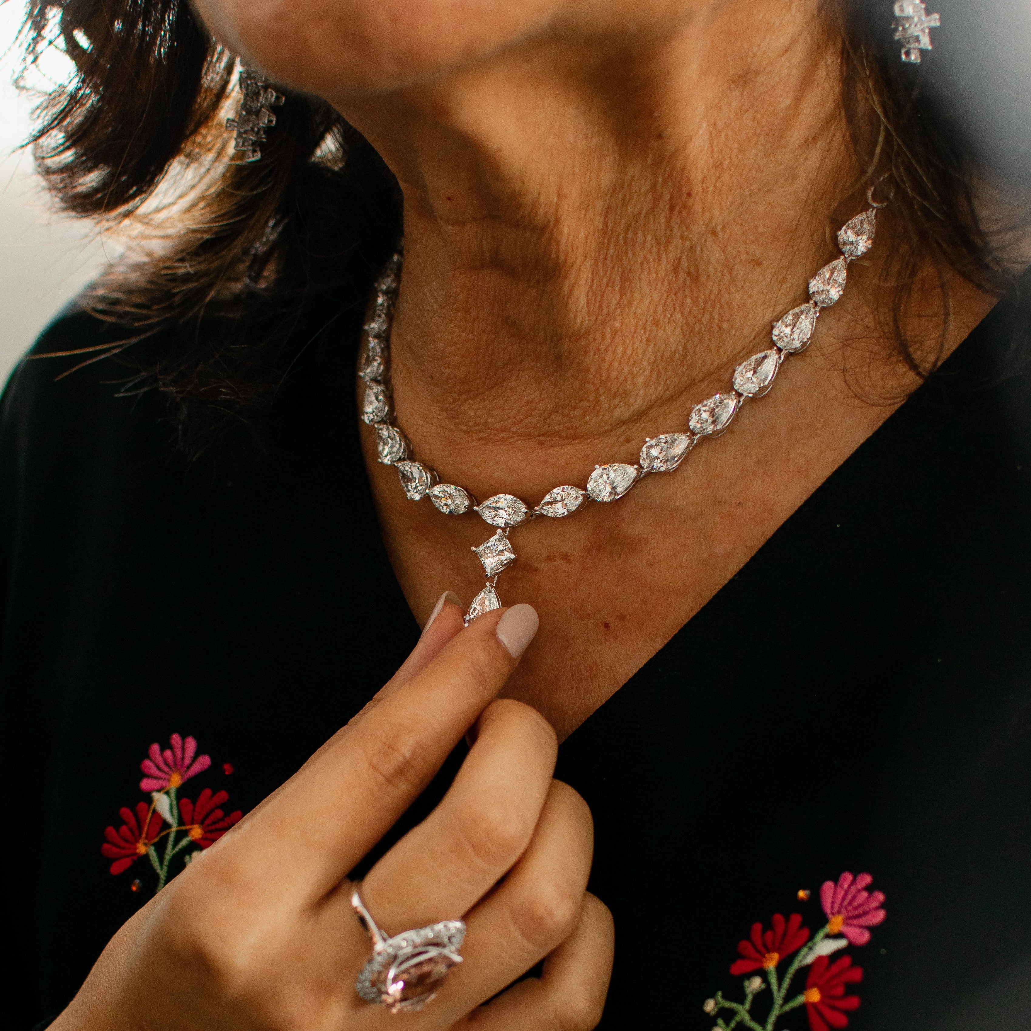 Diamond Necklace Pear