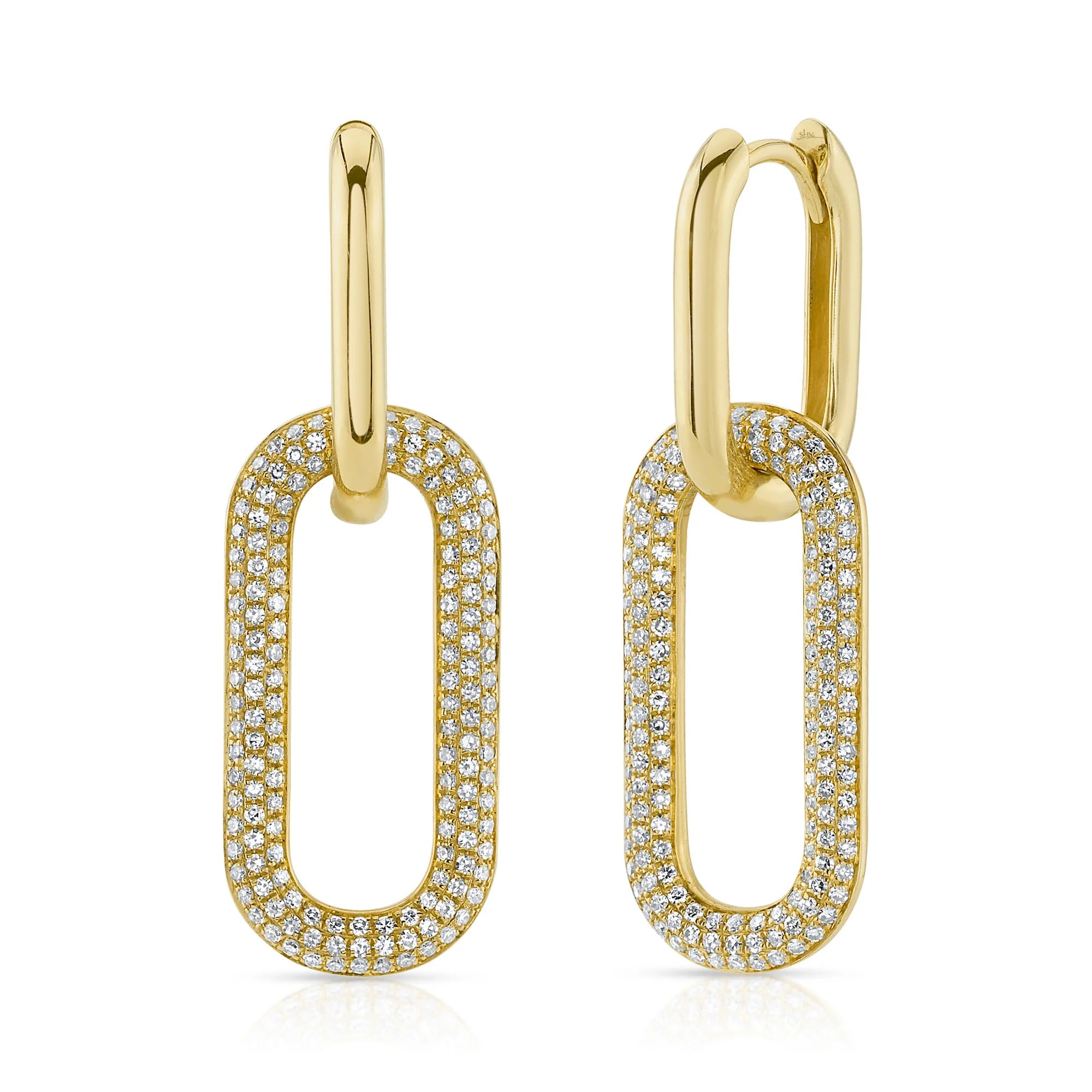 Three-in-One Gold & Diamond Hoops