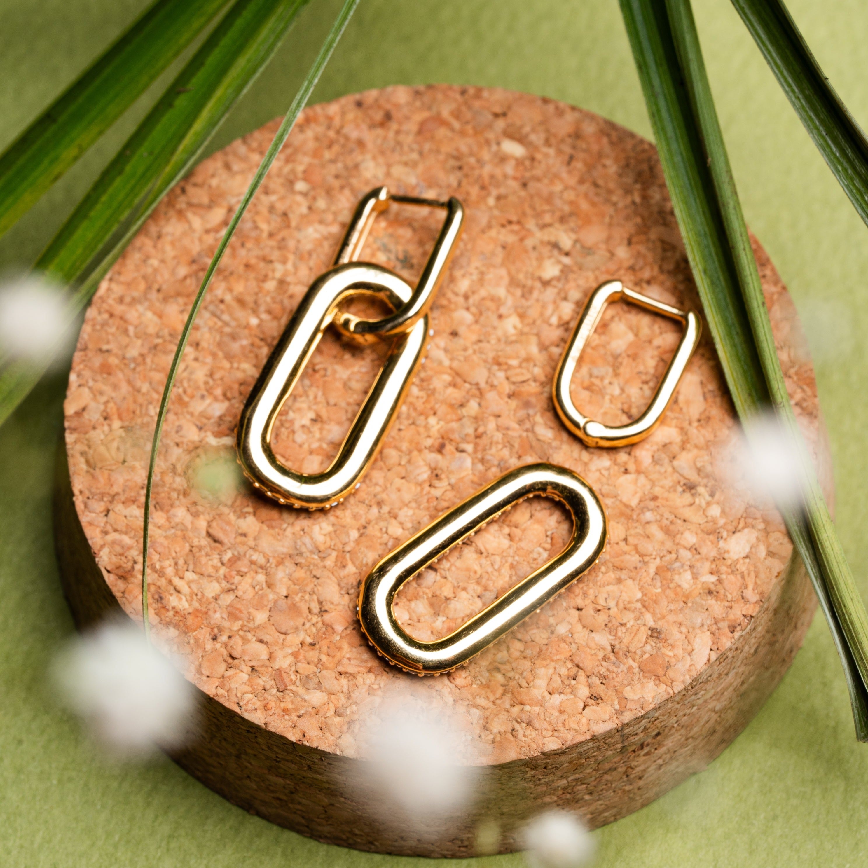 Three-in-One Gold & Diamond Hoops